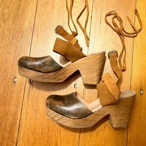 Free people Belmont lace-up clog